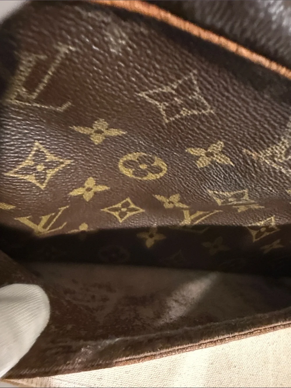 Louis Vuitton Monogram Canvas Satchel in Brown with Tan Trim Unisex authentic